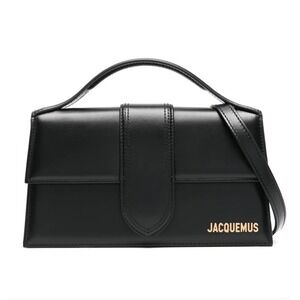 JACQUEMUS Le Grand Bambino Bag|Black Leather w/ Gold Hardware| AUTHENTIC NWT